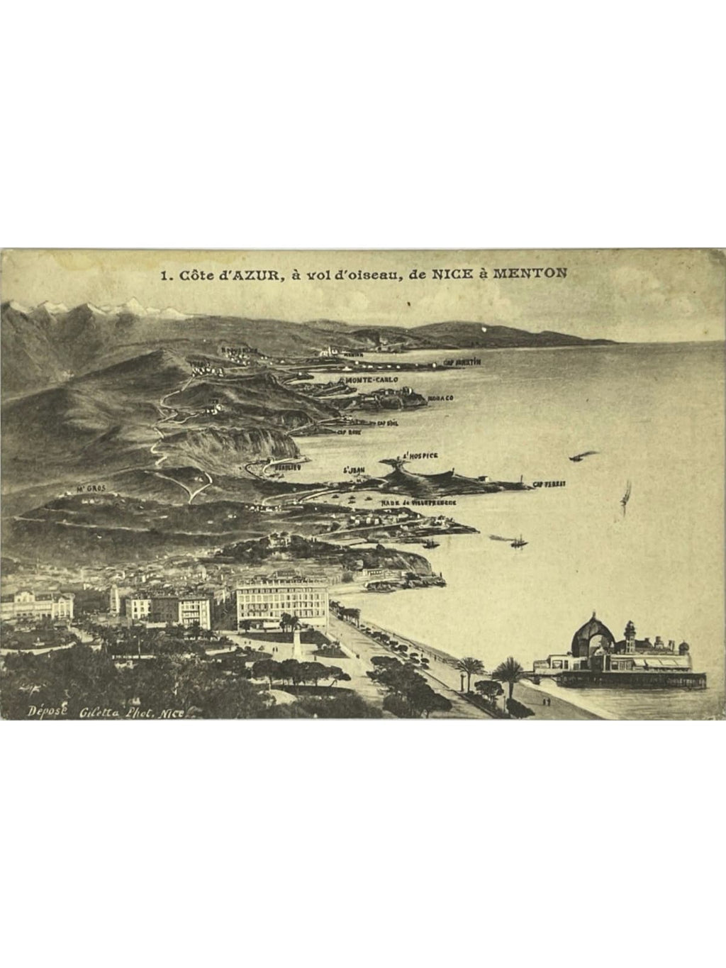 Recto de la carte postale