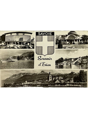 Évian-les-Bains – Casino, palais des festivités et lac Léman – CPSM multivues