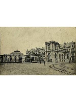 Ostende – Entrée du Chalet Royal et rails de tramway – CPA