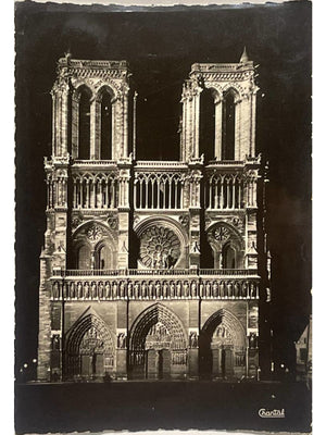 Carte postale – Paris – Notre-Dame, façade illuminée – Éditions Chantal n° 461