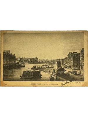 Paris ancien – Le Port au Blé en 1804 – ND Phot. n° 206