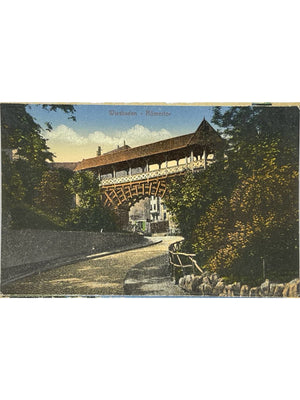 Wiesbaden – Römertor – CPA colorisée de 1910