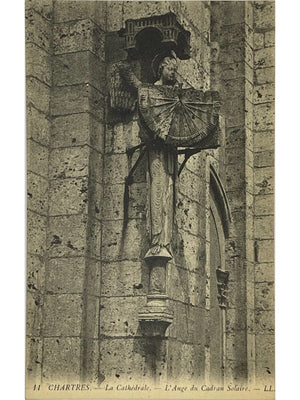Chartres – Cathédrale, Ange du cadran solaire – CPA n° 11 L.L.