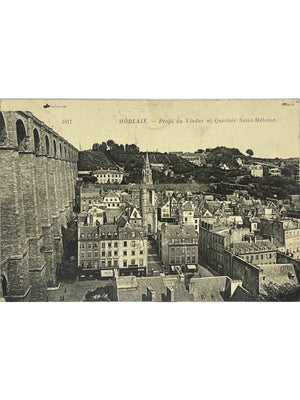 Morlaix – Profil du viaduc et quartier Saint-Melaine – CPA ND Phot.