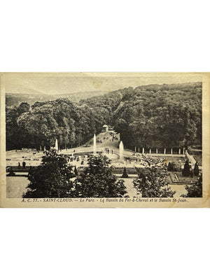 Saint-Cloud – Parc, bassins du Fer-à-Cheval et Saint-Jean – CPA 1915