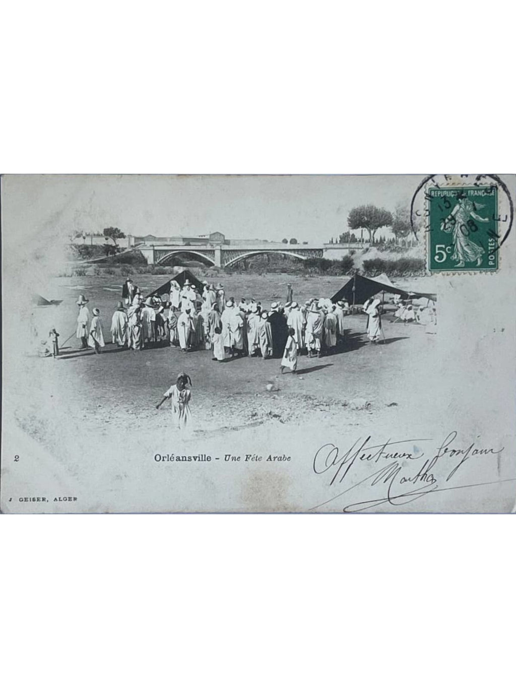 Recto de la carte postale