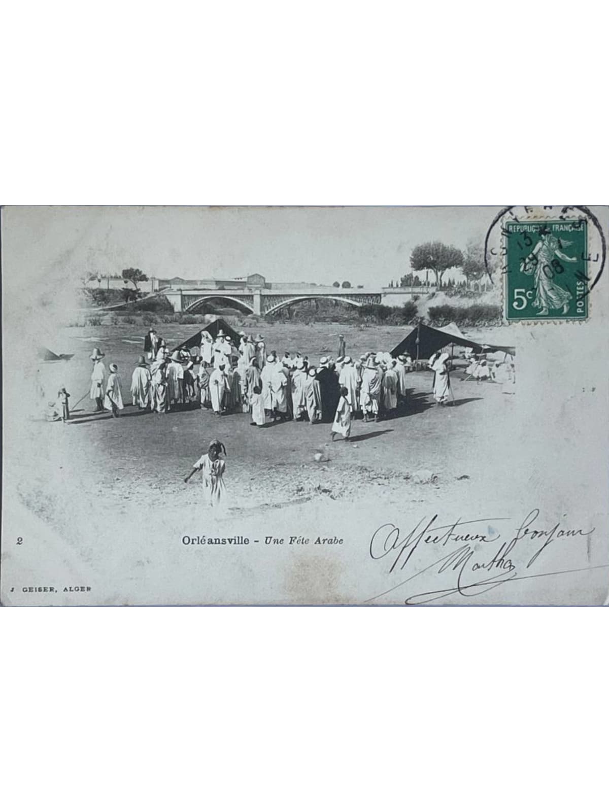 Recto de la carte postale