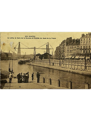 Nantes – Gare de la Bourse, Loire et quai de la Fosse – CPA ancienne