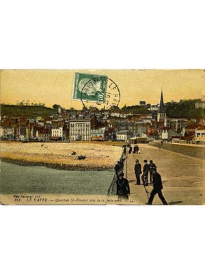 Carte postale – Le Havre – Quartier Saint-Vincent près de la jetée Nord – LL n°151