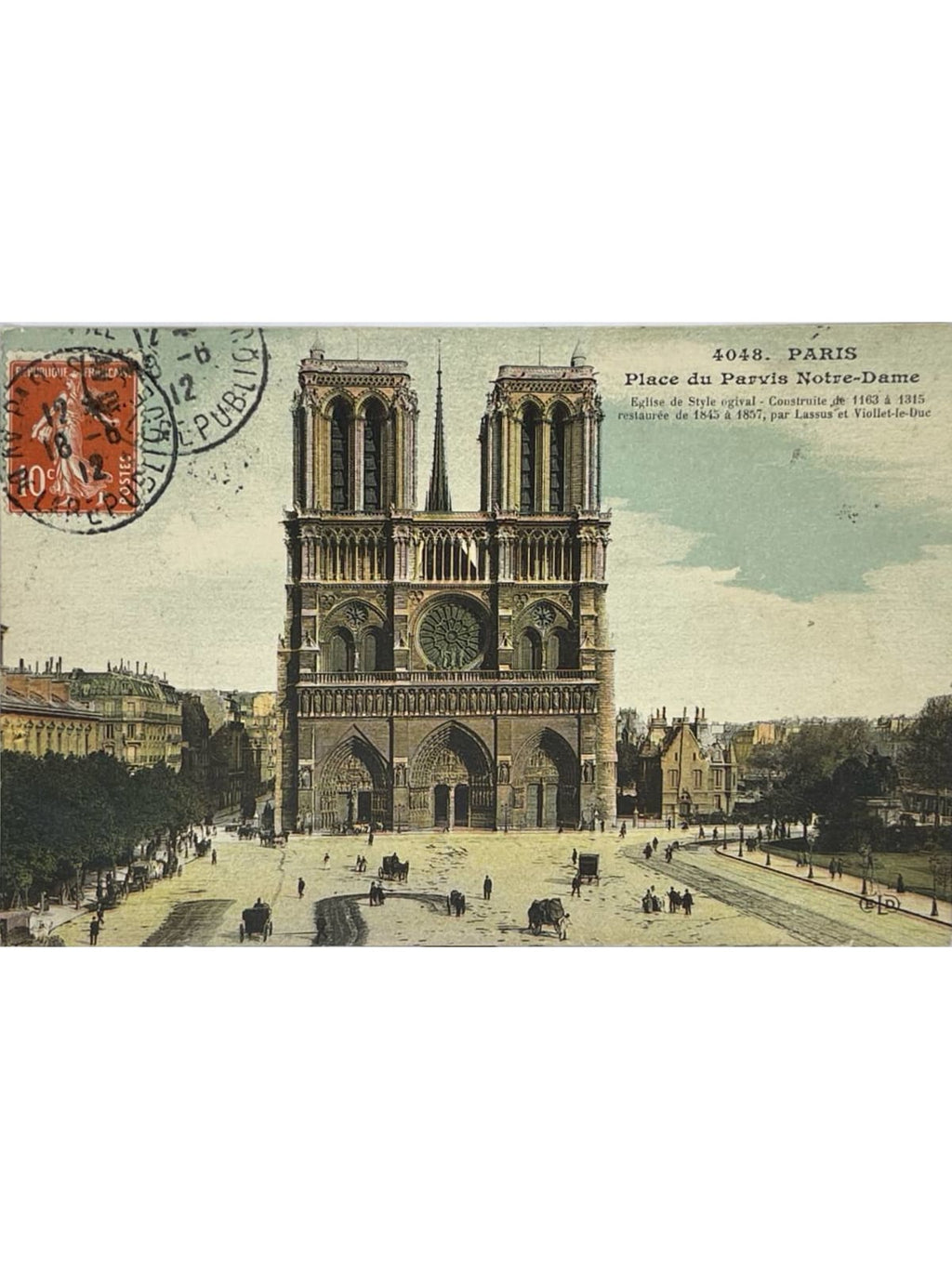 Recto de la carte postale