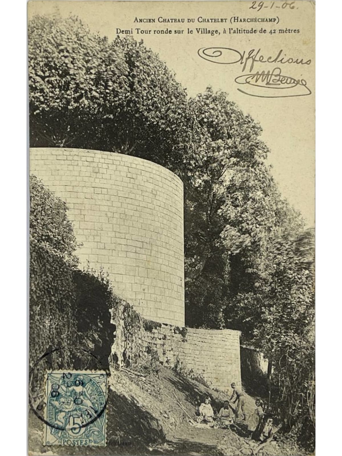 Recto de la carte postale