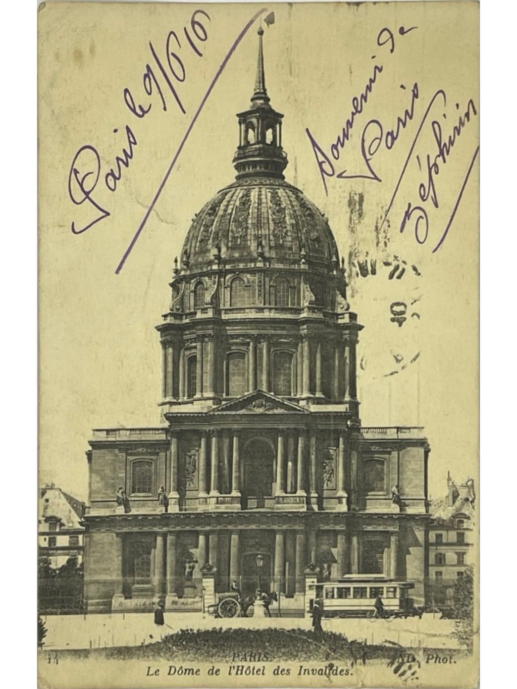 Recto de la carte postale