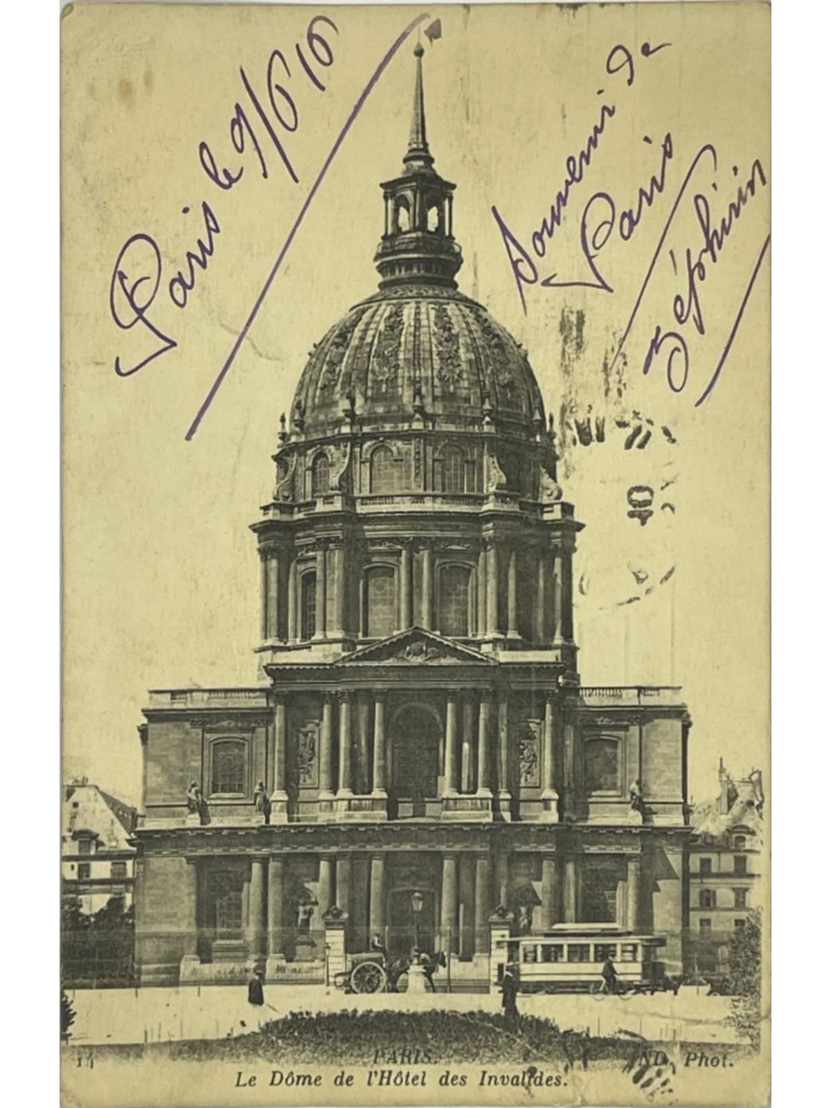 Recto de la carte postale