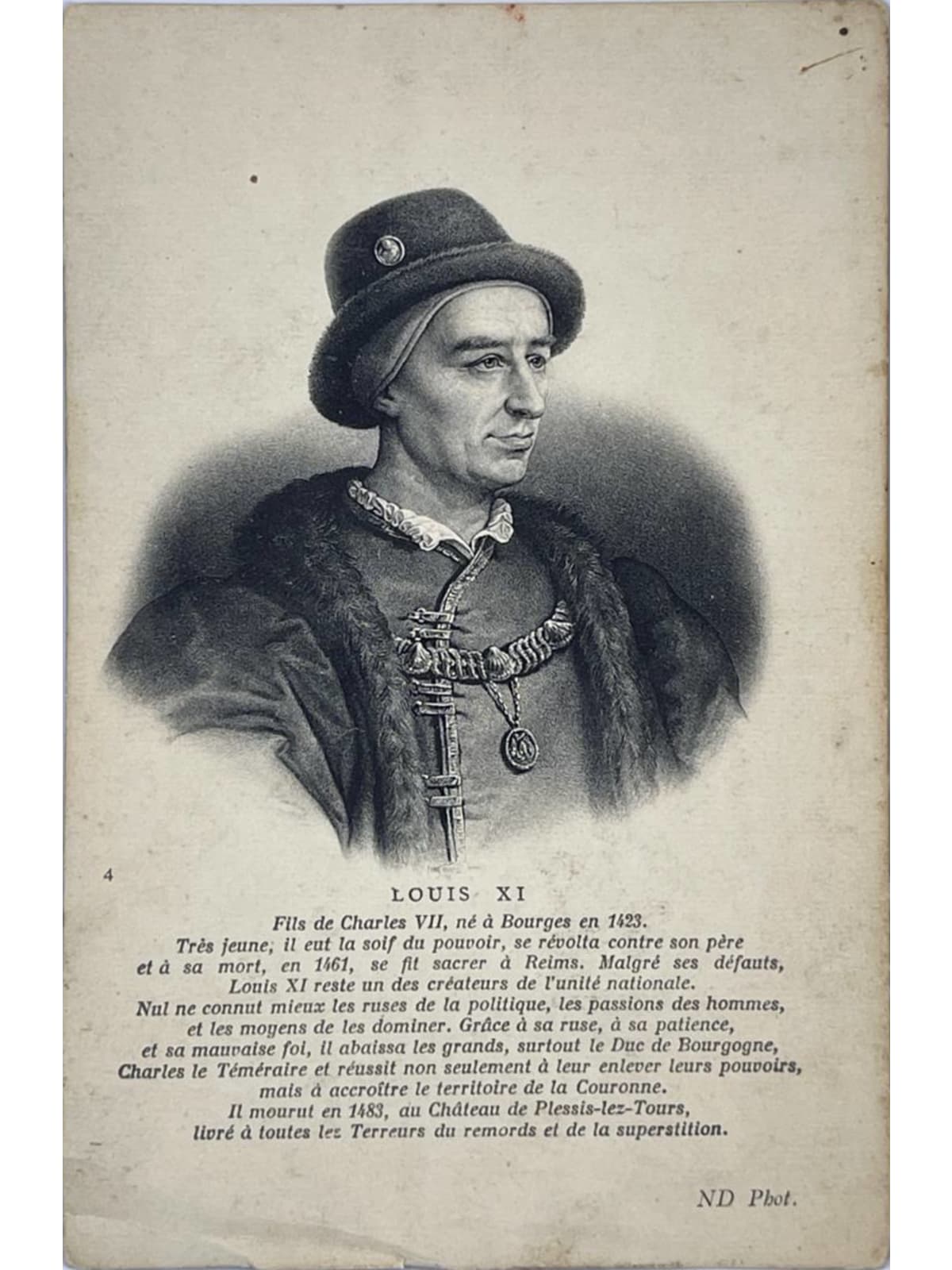 Recto de la carte postale