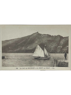 Lac du Bourget et Dent du Chat – Voilier – CPA n° 194 LL