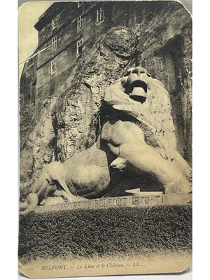 Belfort – Le Lion et le Château – CPA L.L. n° 10
