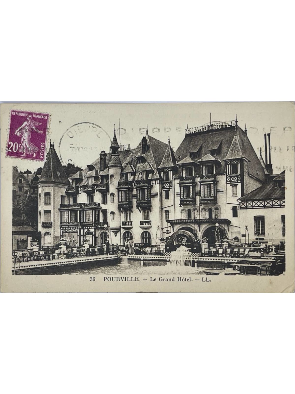 Recto de la carte postale