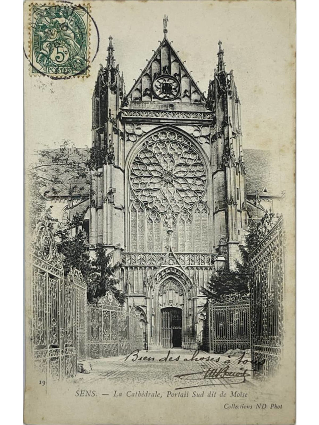 Recto de la carte postale