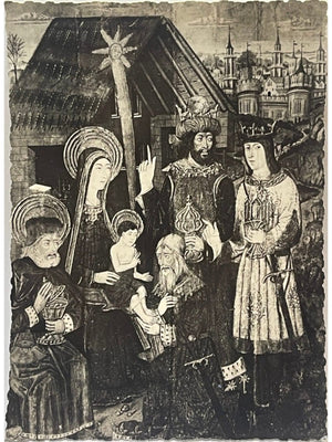 Carte postale – Castres – Musée Goya – L'Adoration des Rois, Espagne XIVe siècle
