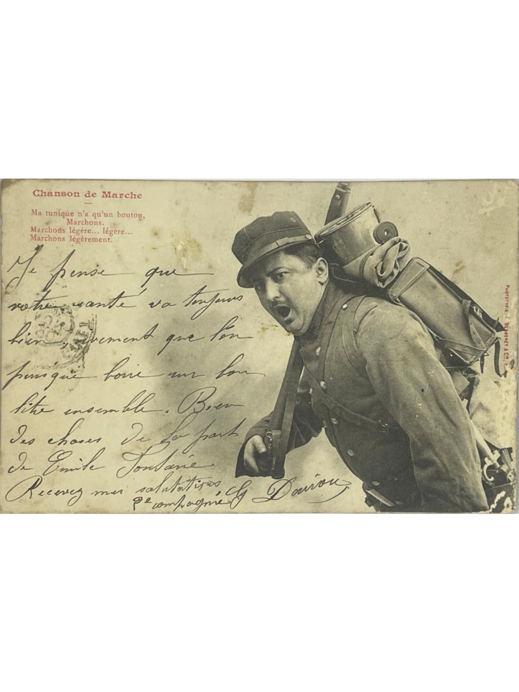 Recto de la carte postale