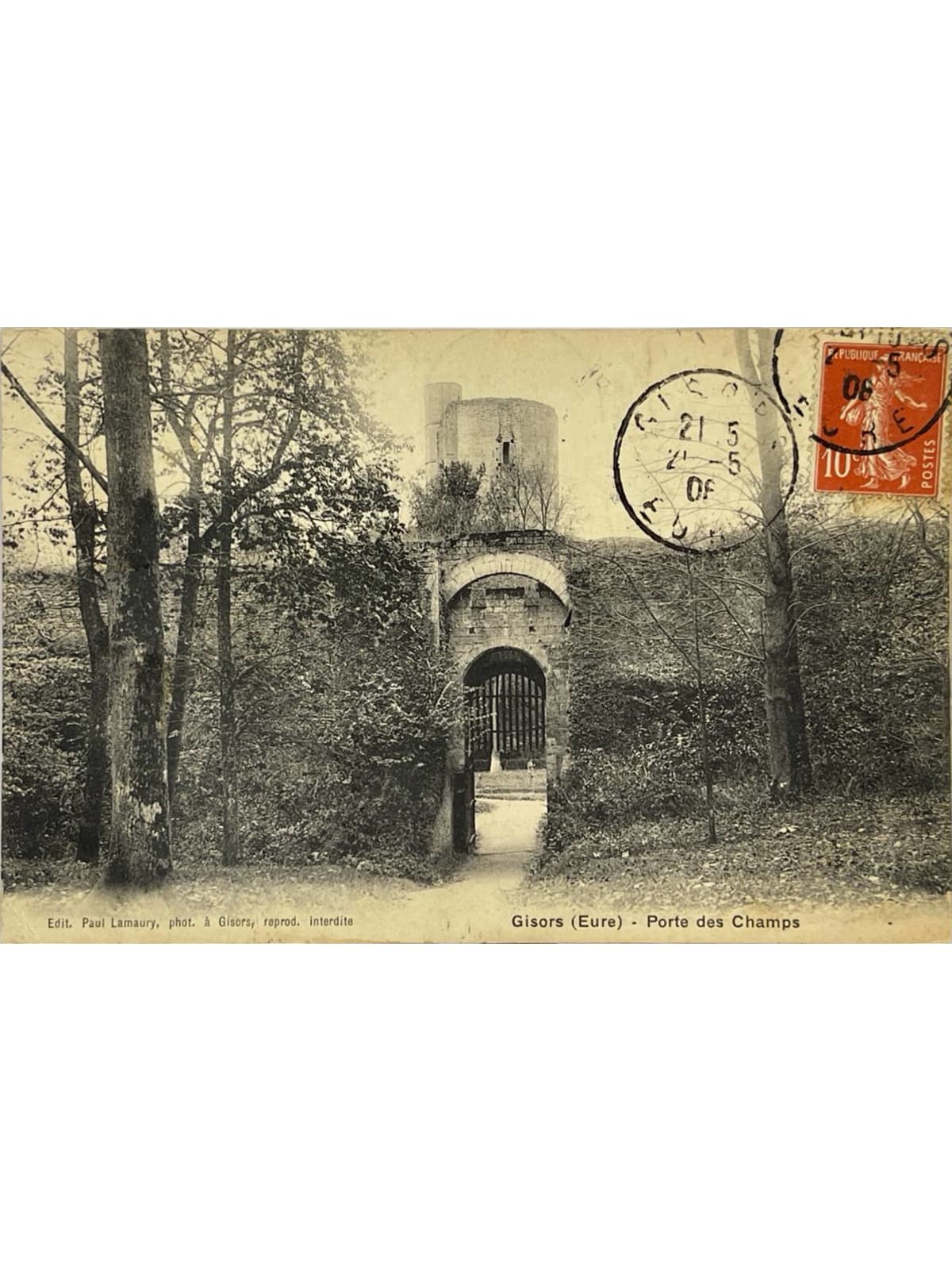 Recto de la carte postale