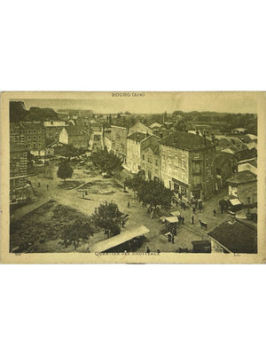 Bourg-en-Bresse – Quartier des Brotteaux et marché animé – CPA ancienne
