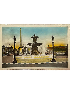 Paris – Place de la Concorde, fontaine et obélisque – CPSM 1966