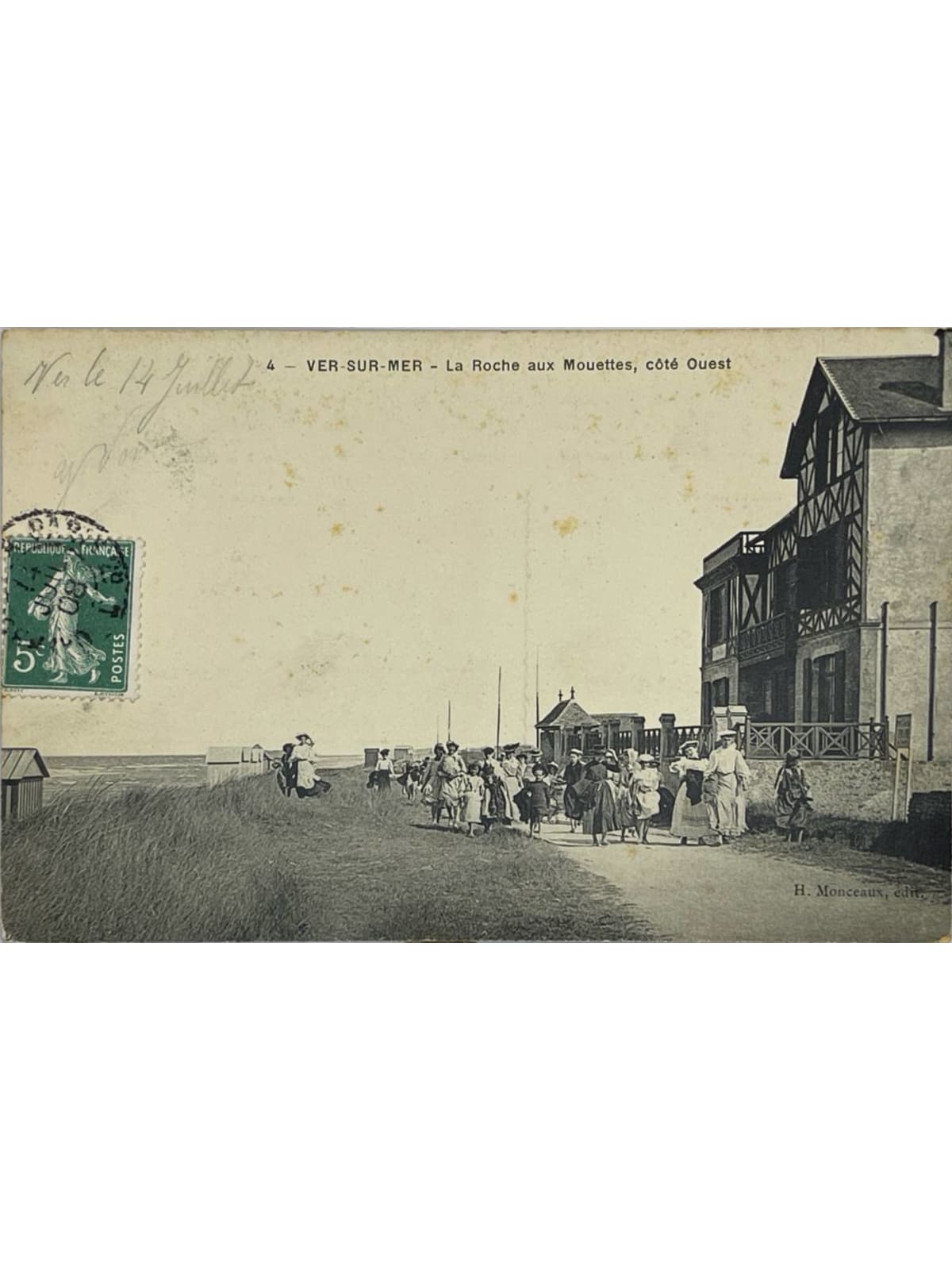 Recto de la carte postale