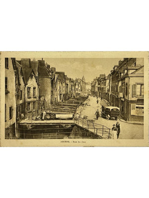 Amiens – Rue du Don, passerelles et véhicule ancien – CPA