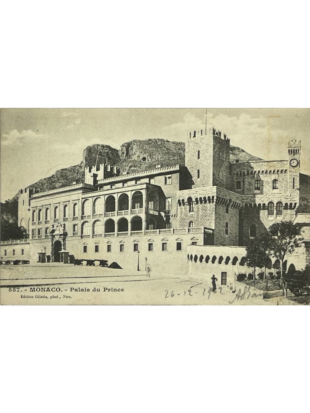 Recto de la carte postale