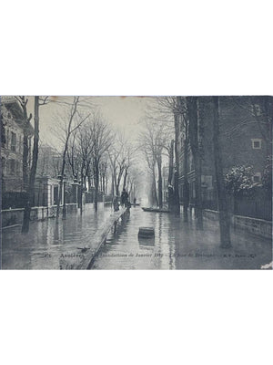 Asnières-sur-Seine – Inondations de janvier 1910, rue de Bretagne – CPA n°726
