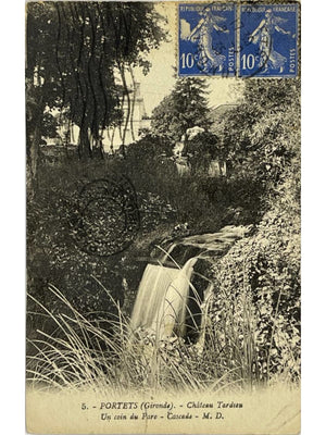 Portets (Gironde) – Château Tartas, parc et cascade – CPA