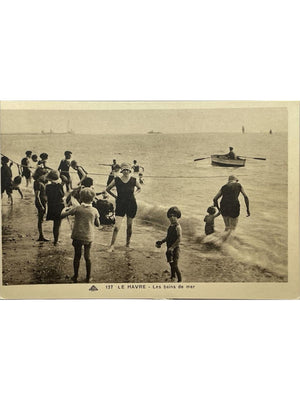 Le Havre – Les bains de mer, plage animée – CPA n° 137