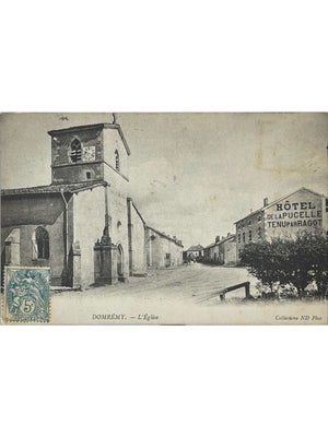 Domrémy-la-Pucelle – L'Église et Hôtel de la Pucelle – CPA 1906