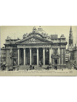 Bruxelles – La Bourse et boulevard Anspach – N.D. Phot. – CPA