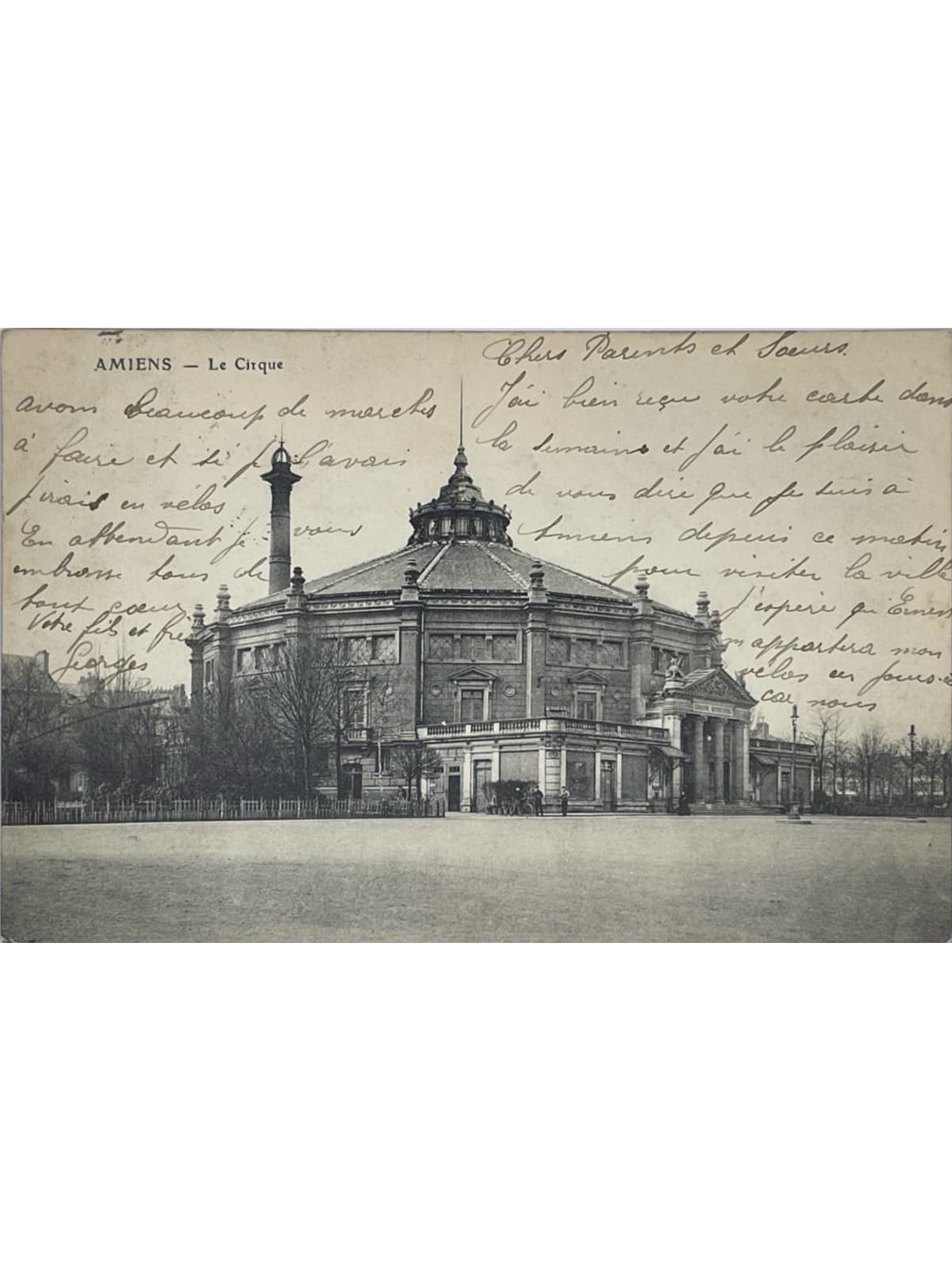 Recto de la carte postale