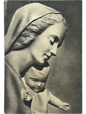 Carte postale – Châteauneuf-de-Galaure – Notre-Dame du Foyer, Vierge à l'Enfant – 1955