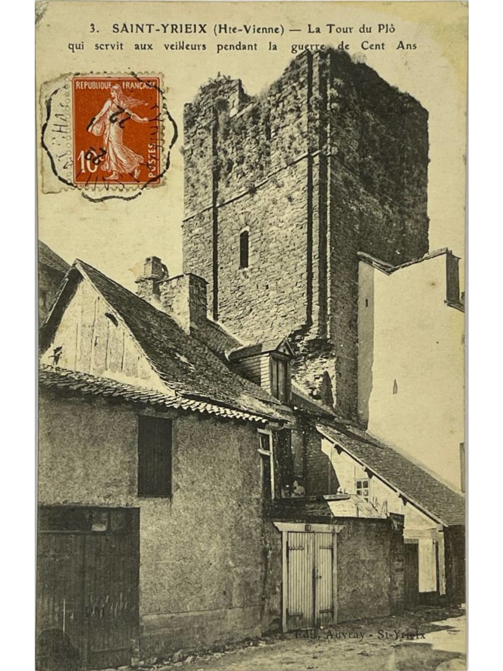 Recto de la carte postale