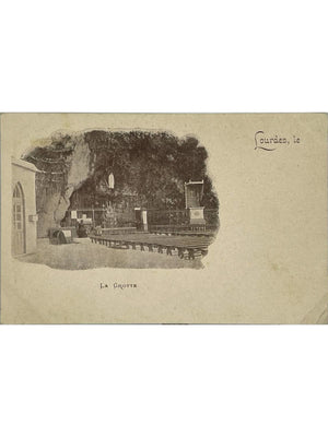 Lourdes – La Grotte de Massabielle – CPA ancienne vers 1900