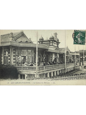 Les Sables-d'Olonne – Le Casino et la terrasse animée – CPA LL n°5, 1909