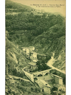 Thiers – Pont du Faux-Martel et coutelleries dans la vallée – CPA n°44