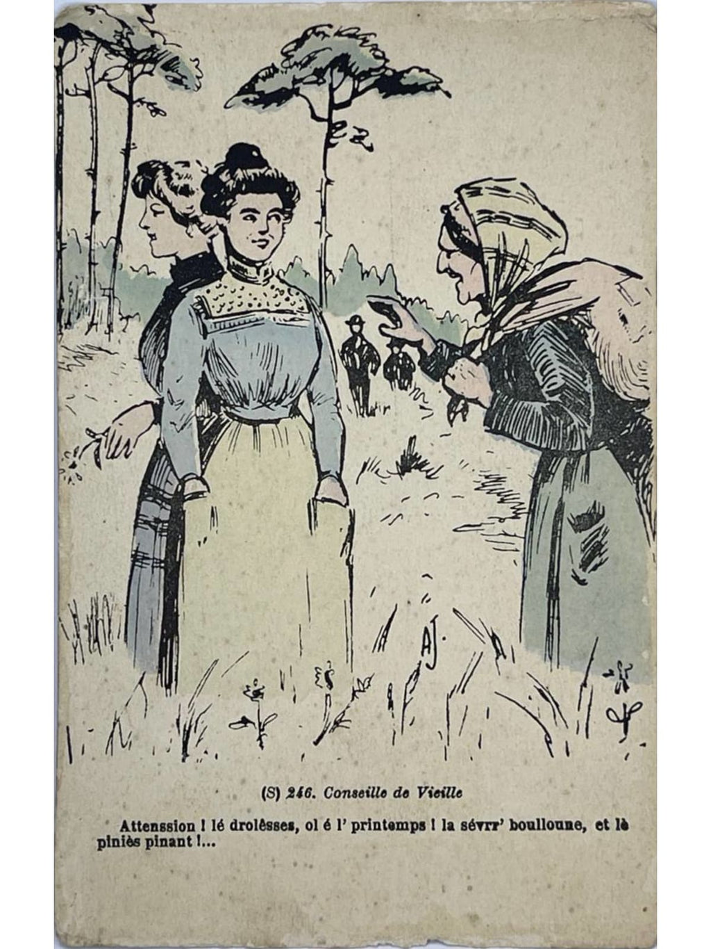 Recto de la carte postale