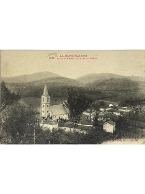 Sauveterre-de-Comminges – Hameau du Barry et église – CPA 1921
