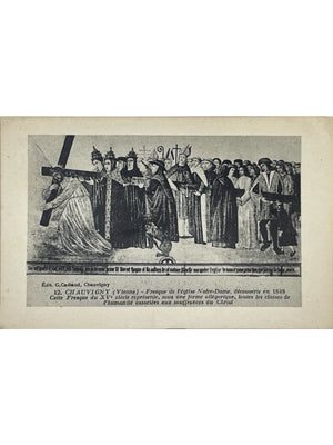 Chauvigny – Fresque de l'église Notre-Dame, XVe siècle – CPA n° 12