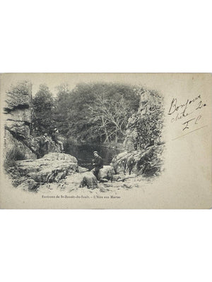 Saint-Benoît-du-Sault – L'Aire aux Martes, scène animée – CPA ancienne