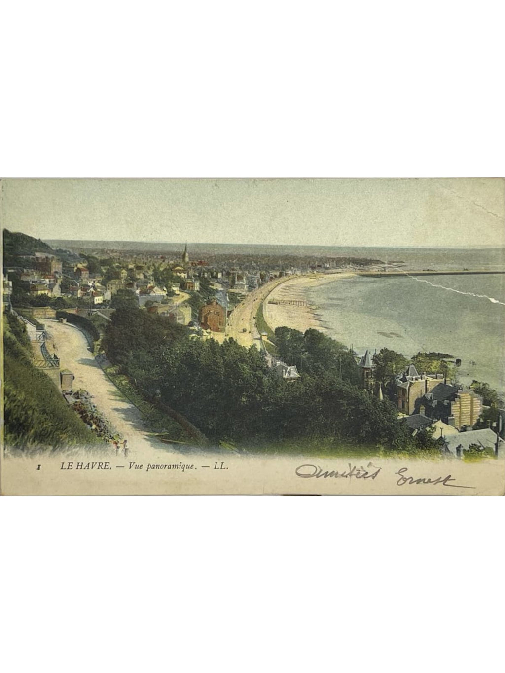 Recto de la carte postale