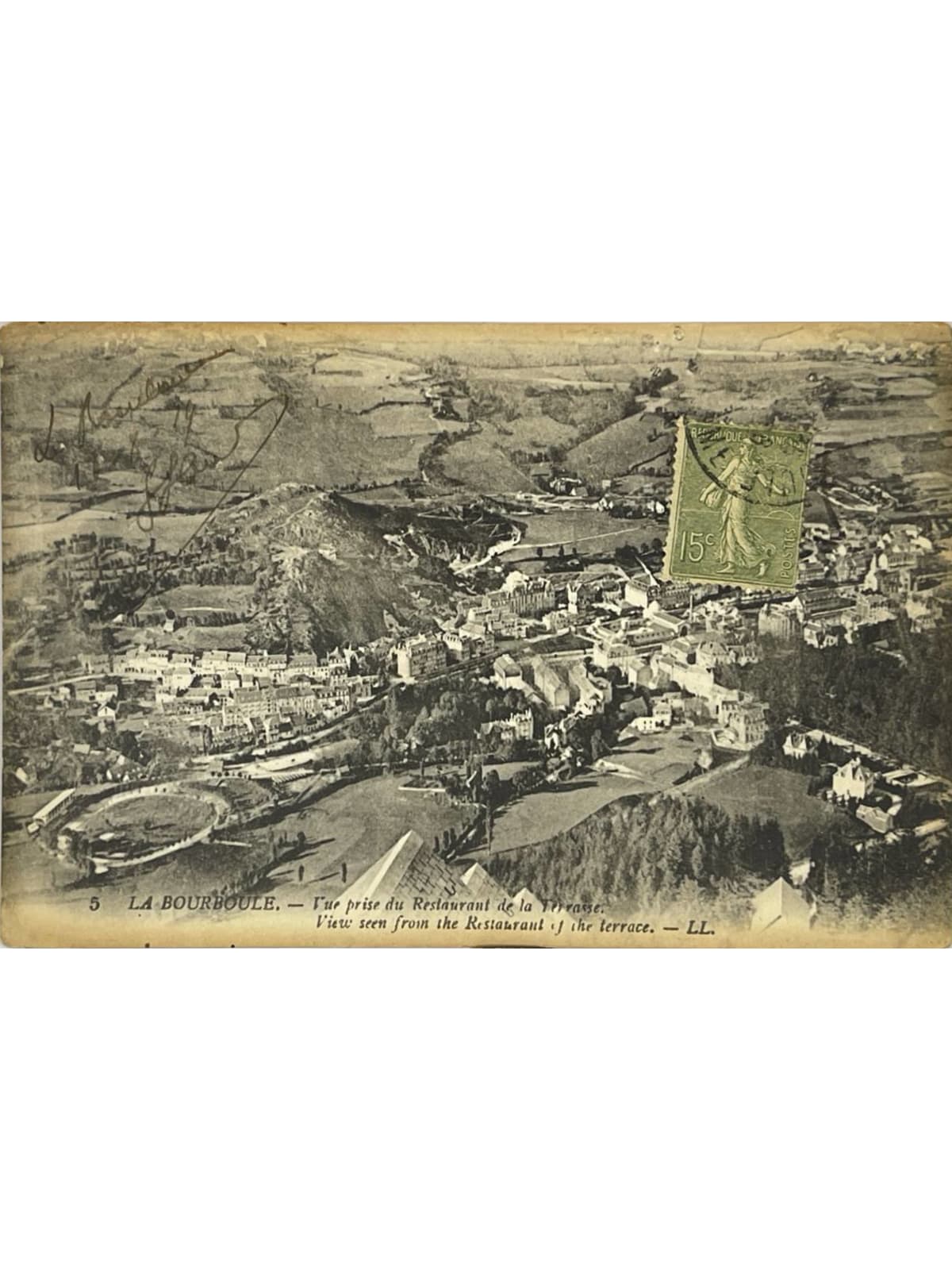 Recto de la carte postale