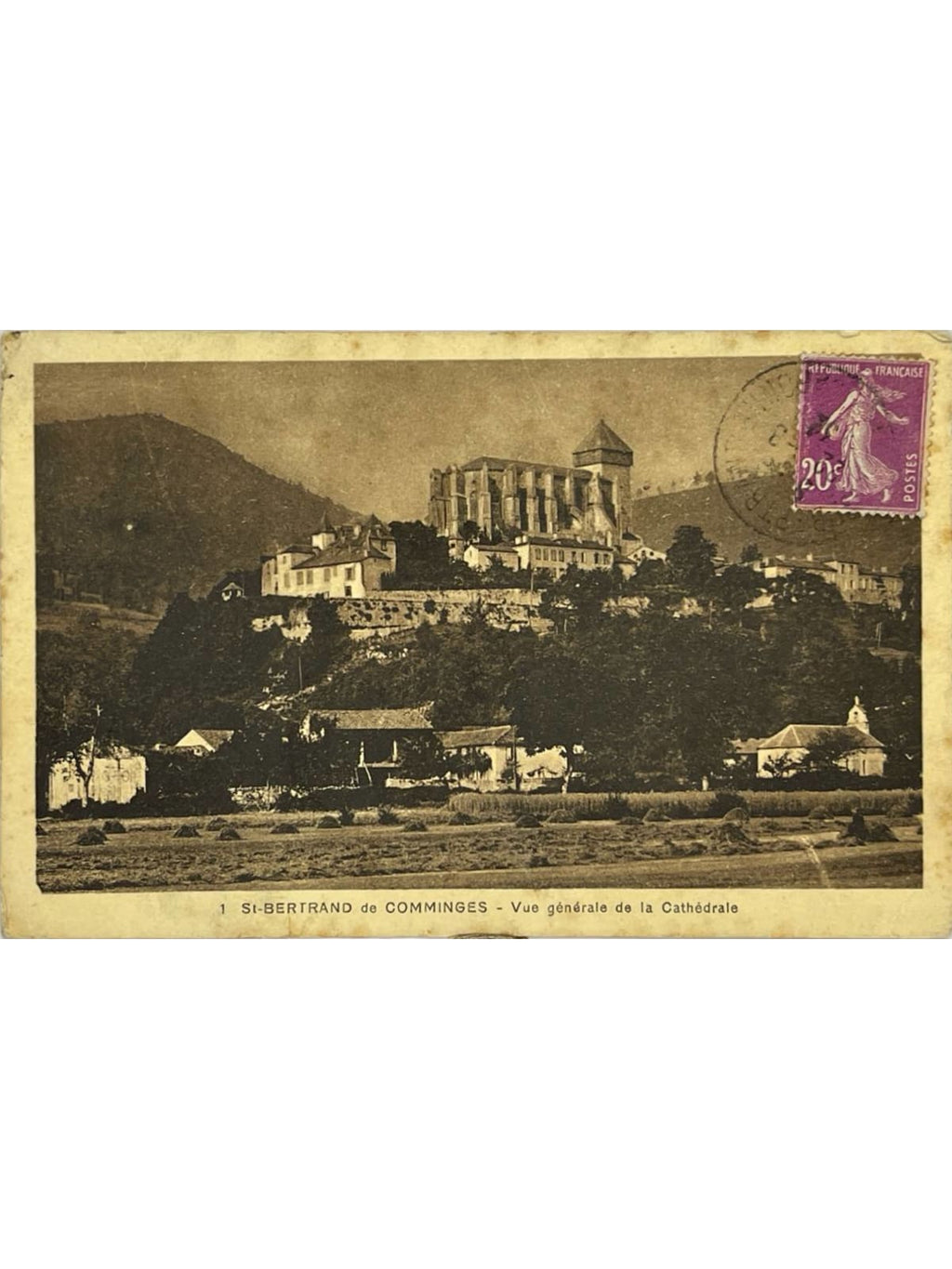 Recto de la carte postale