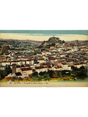 Le Puy-en-Velay – Vue prise du mont Ronzon – CPA colorisée LL n°14