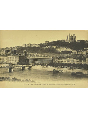 Lyon – Pont du Palais de Justice et Fourvière – CPA n°133 E.R.
